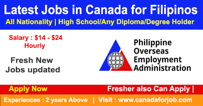 5000 Latest Jobs in Canada for Filipinos with Sponsor Visa 2022