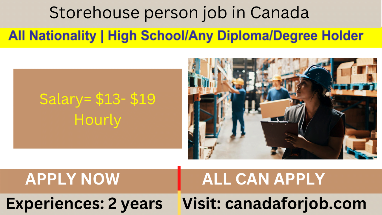 Storehouse person job in Canada