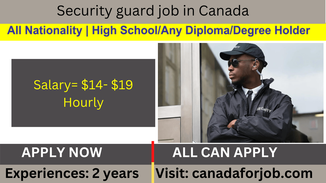 Security guard job in Canada