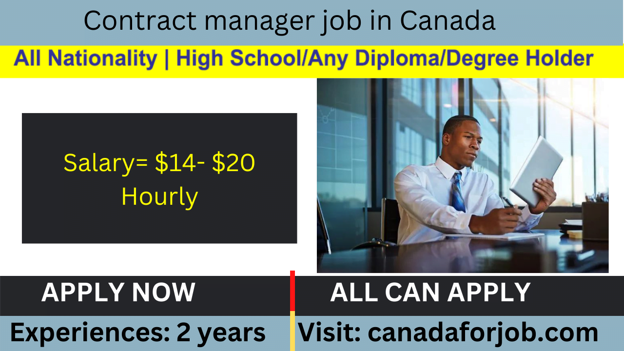 Contract manager job in Canada