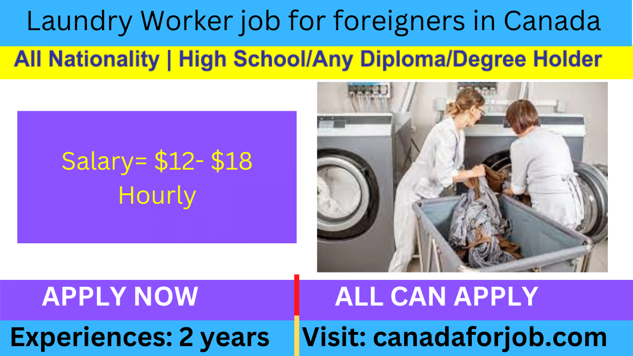 Laundry Worker job for foreigners