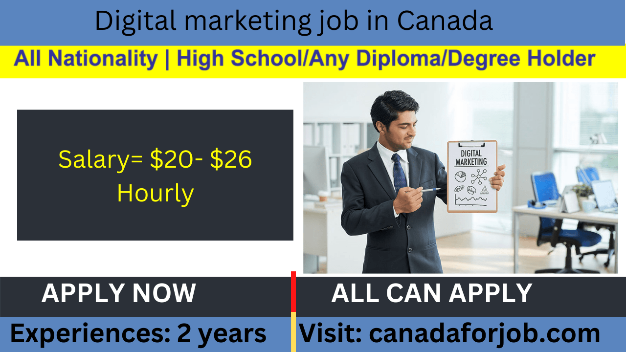 Digital marketing job in Canada