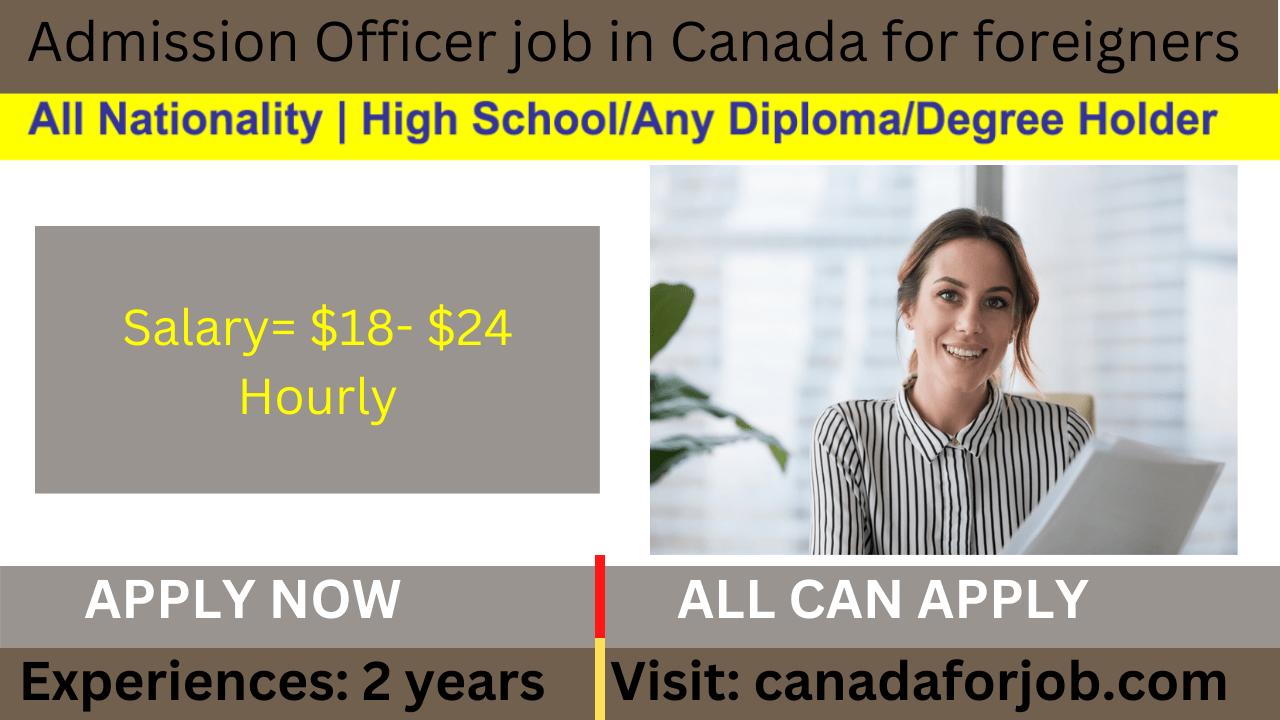 Admission Officer job in Canada